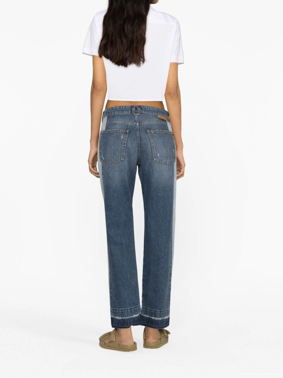 Affordable straight-leg colour-block Stella jeans Women McCartney 0331